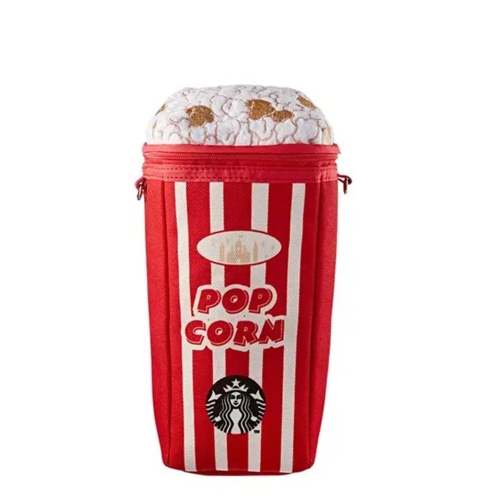 New Starbucks Korea Popcorn Crossbody Fabric Purse Bag Novelty Movies